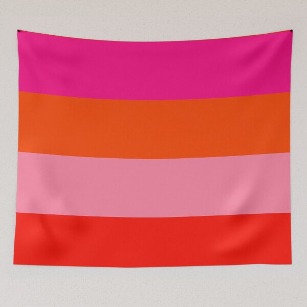 Item preview, Hot Pink and Bright Orange Stripes designed and sold by CelesteSheffey.