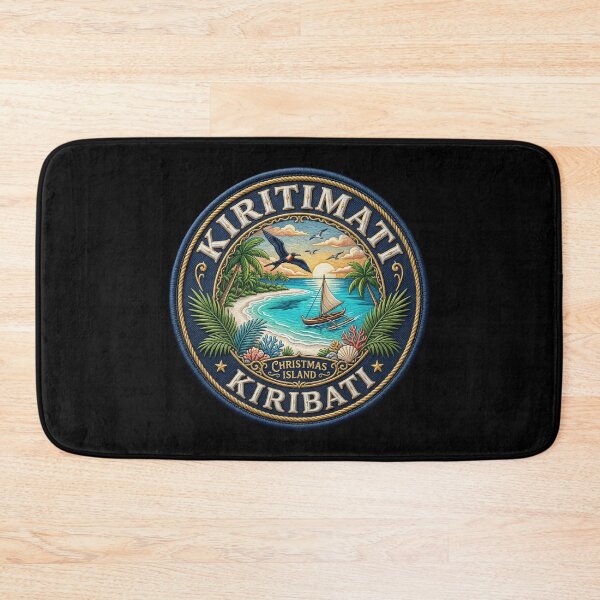 Item preview, Kiritimati, Kiribati – lagoon, outrigger canoe & coral beach designed and sold by Girih.