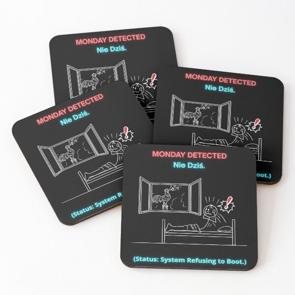 Item preview,  Black MONDAY DETECTED Nie Dziś - Funny Polinglish Monday Humor Polish Gift designed and sold by VibePolinglish.