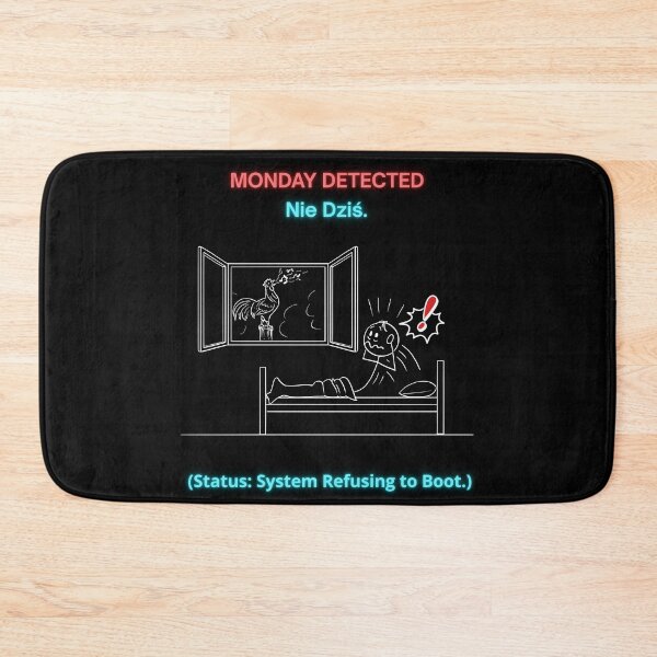 Item preview,  Black MONDAY DETECTED Nie Dziś - Funny Polinglish Monday Humor Polish Gift designed and sold by VibePolinglish.