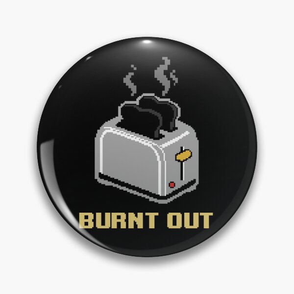 Item preview, Burnt Out - Funny Retro Pixel Art Toaster Pun designed and sold by artistastshirt.