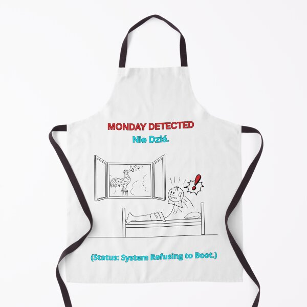 Item preview, White MONDAY DETECTED Nie Dziś - Funny Polinglish Monday Humor Polish Gift designed and sold by VibePolinglish.