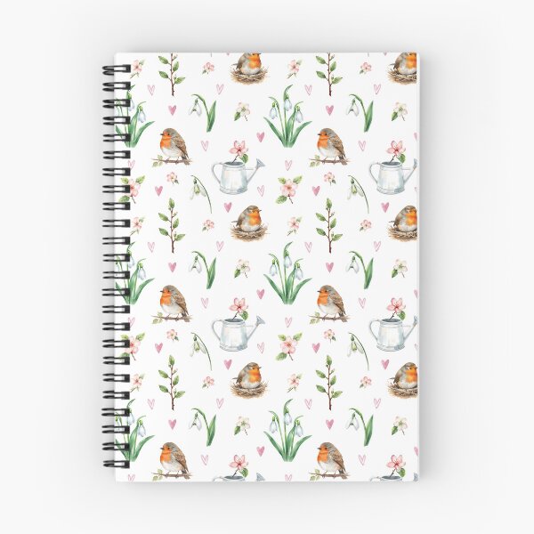 Item preview, Spring Cottagecore Watercolor Pattern | Birds, Blossoms & Garden Charm designed and sold by HelgaCraftery.