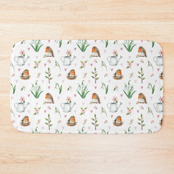 Item preview, Spring Cottagecore Watercolor Pattern | Birds, Blossoms & Garden Charm designed and sold by HelgaCraftery.