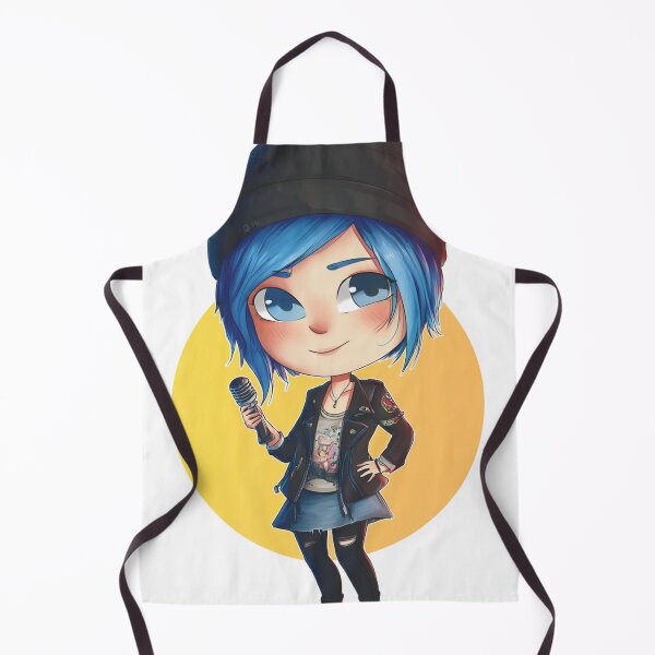 Item preview, Chibi Punk‑Rebel Artist | Cute Blue‑Haired Misfit Character designed and sold by MyChibiArts.