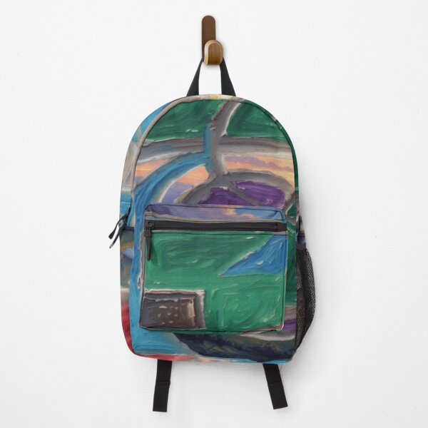Item preview, Shapes Misbehaving Oil Landscape colorful geometric abstract design designed and sold by SmashingDeals.