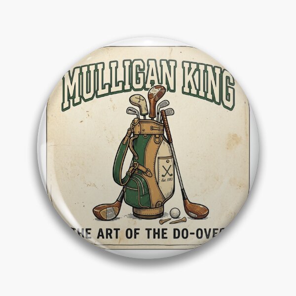 Item preview, Golf Slang Vintage Mulligan King Art designed and sold by DuckOddity.