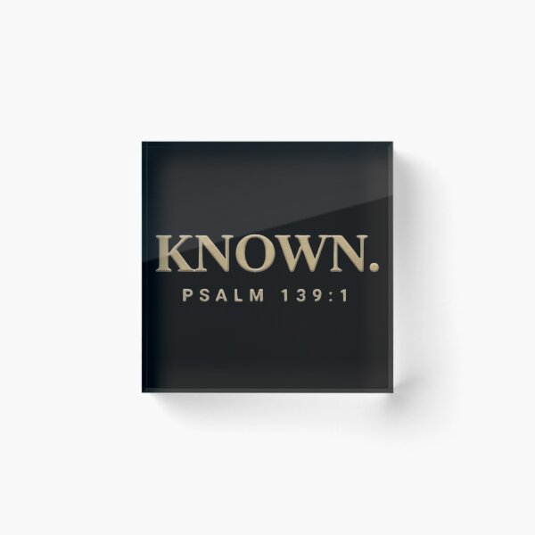 Item preview, KNOWN | Christian Faith Psalm 139:1 | Fully Seen Fully Loved Jesus Cross Design designed and sold by whatsthatdesign.