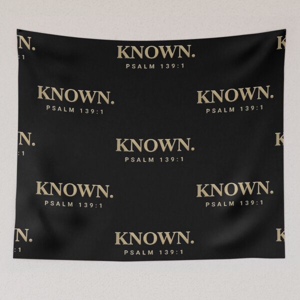Item preview, KNOWN | Christian Faith Psalm 139:1 | Fully Seen Fully Loved Jesus Cross Design designed and sold by whatsthatdesign.