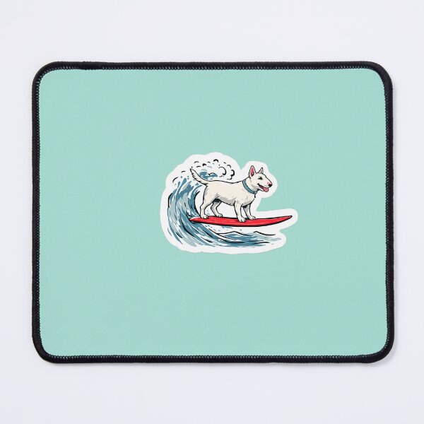 Item preview, SURFING BULL TERRIER - STICKER designed and sold by CROFTARTS.
