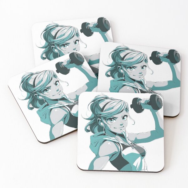 Item preview, Curl & Chill — Cool Anime Gym Girl Dumbbell Vibes designed and sold by Mrokar.