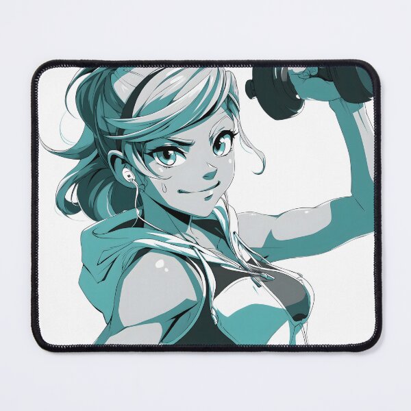 Item preview, Curl & Chill — Cool Anime Gym Girl Dumbbell Vibes designed and sold by Mrokar.