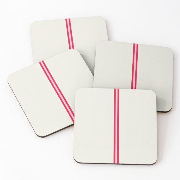 Item preview, CREAM, COTTON CANDY PINK & RED Central Vertical 3 STRIPES designed and sold by RachelMacht.