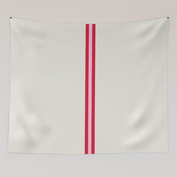 Item preview, CREAM, COTTON CANDY PINK & RED Central Vertical 3 STRIPES designed and sold by RachelMacht.