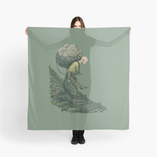 Item preview, The Weight of Discipline — Anime Monk Mountain Climb designed and sold by Mrokar.
