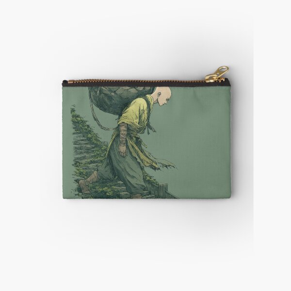 Item preview, The Weight of Discipline — Anime Monk Mountain Climb designed and sold by Mrokar.