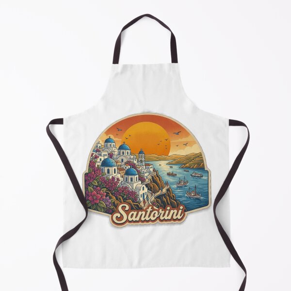 Item preview, Santorini Vintage Retro Travel Design designed and sold by MIArt Studio.