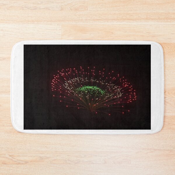 Item preview, Colorful Fireworks Display Fan Burst Over Night Sky, Red and Green Pyrotechnic Explosion designed and sold by Nmallia.