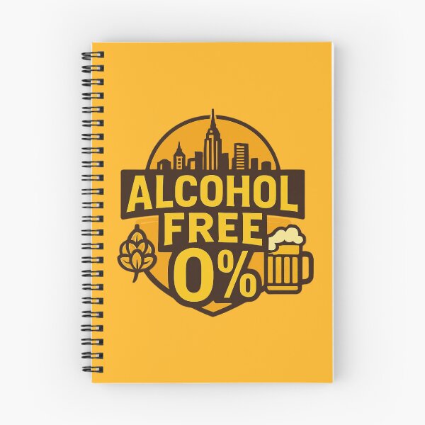 Item preview, Alcohol Free 0% City Badge - Modern Non-Alcoholic Beer Art designed and sold by RDproject.