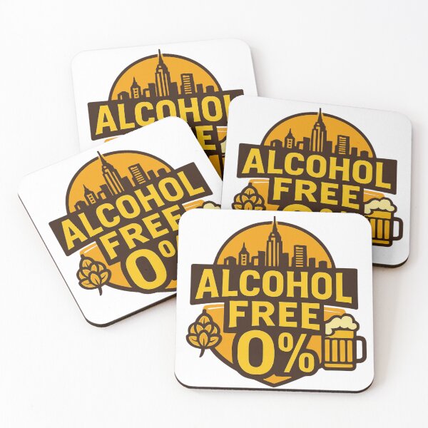 Item preview, Alcohol Free 0% City Badge - Modern Non-Alcoholic Beer Art designed and sold by RDproject.