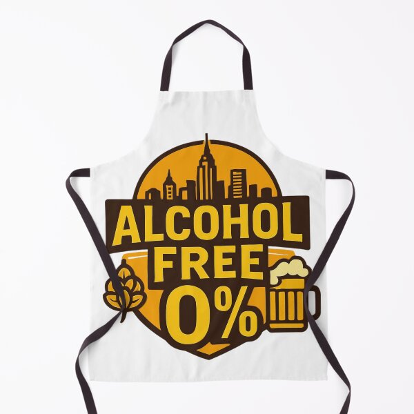 Item preview, Alcohol Free 0% City Badge - Modern Non-Alcoholic Beer Art designed and sold by RDproject.