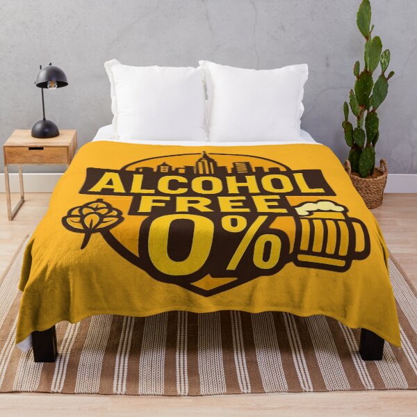 Item preview, Alcohol Free 0% City Badge - Modern Non-Alcoholic Beer Art designed and sold by RDproject.