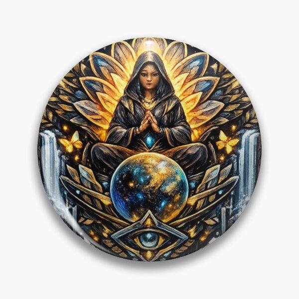 Item preview, Cosmic Meditation Goddess | Futuristic Spiritual Art Design designed and sold by arifali786.