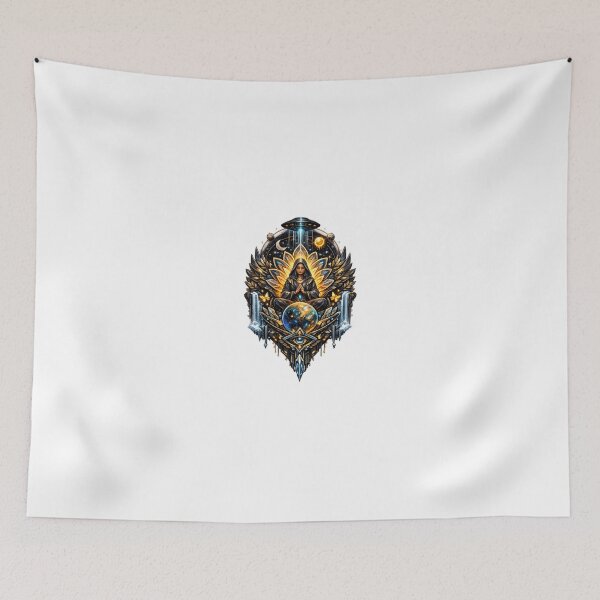Item preview, Cosmic Meditation Goddess | Futuristic Spiritual Art Design designed and sold by arifali786.