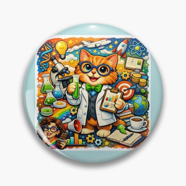 Item preview, Curious Mind in Full Color – Science, Creativity & Innovation and Cat Scientist designed and sold by gre47.