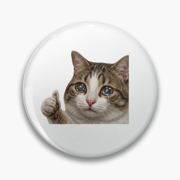 Item preview, Sad Crying Cat Thumbs Up Meme Art designed and sold by ogduckboy.