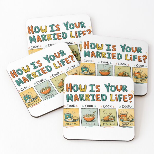 Item preview, How Is Your Married Life Funny Cooking Meme designed and sold by FEEL GOOD CLUB DESIGNS.