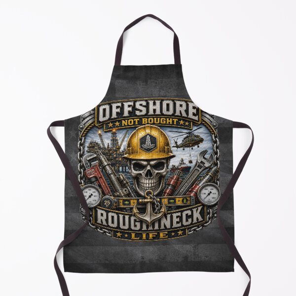 Item preview, Offshore Roughneck Life Oil Rig Worker Industrial Skull Design designed and sold by artistwill.