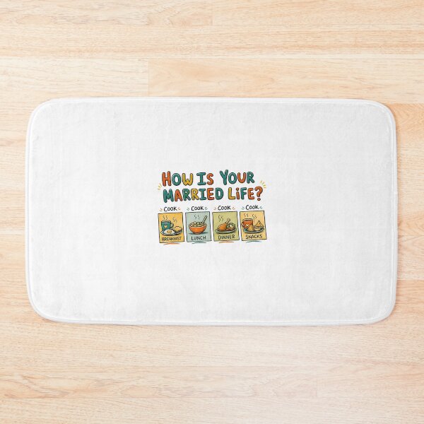 Item preview, How Is Your Married Life Funny Cooking Meme designed and sold by FEEL GOOD CLUB DESIGNS.