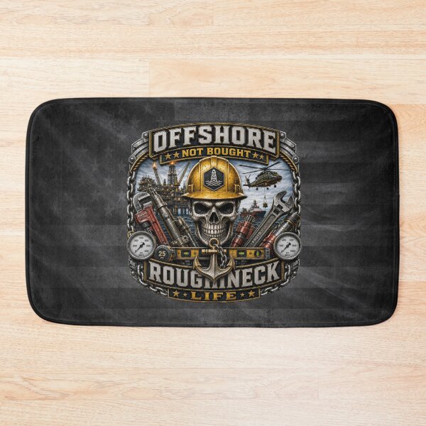 Item preview, Offshore Roughneck Life Oil Rig Worker Industrial Skull Design designed and sold by artistwill.