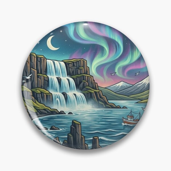 Item preview, Iceland Vintage Retro Travel Design designed and sold by MIArt Studio.