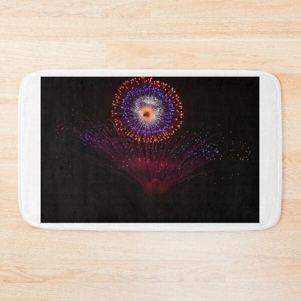 Item preview, Colorful Fireworks Display Fan Burst Over Night Sky designed and sold by Nmallia.