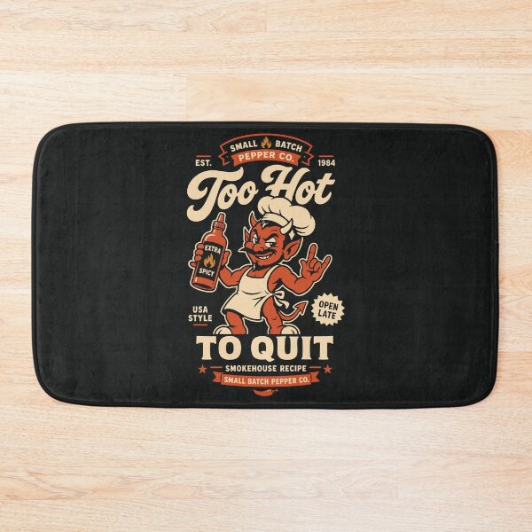 Item preview, Too Hot To Quit Vintage Devil Chef Hot Sauce Retro designed and sold by CamaleonDesigns.