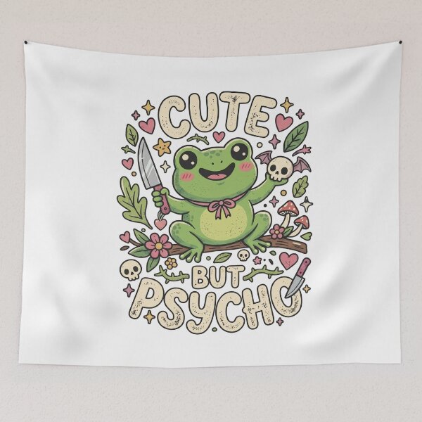 Item preview, Cute But Psycho Frog - Creepy Cute Goblincore Aesthetic designed and sold by Arts Paradise.