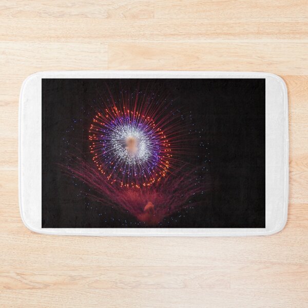 Item preview, Colorful Fireworks Display Fan Burst Over Night Sky designed and sold by Nmallia.