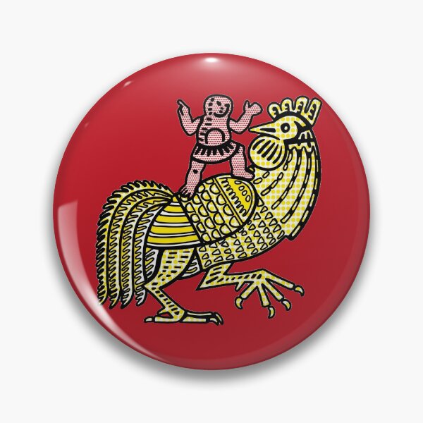 Item preview, Retro Pop Art Rooster with Figure Ben-Day Dot Design designed and sold by Terry Bain.