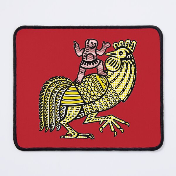 Item preview, Retro Pop Art Rooster with Figure Ben-Day Dot Design designed and sold by Terry Bain.