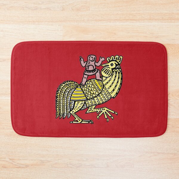 Item preview, Retro Pop Art Rooster with Figure Ben-Day Dot Design designed and sold by Terry Bain.