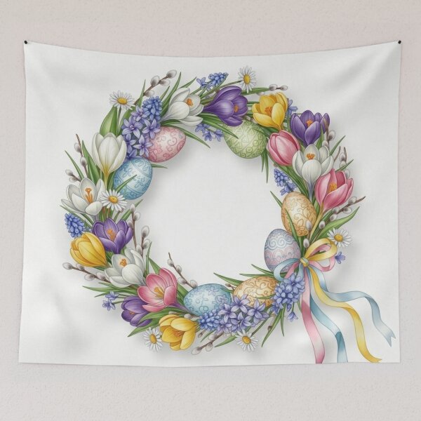 Item preview, Ostara Wreath: Morning Blooms and Sacred Eggs designed and sold by NeyhineAngelionShop.
