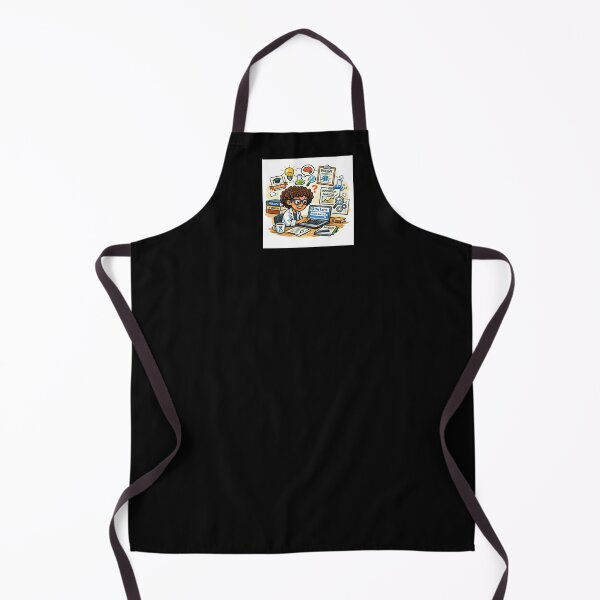 Item preview, Curly Female Scientist at Work – Productivity, Curiosity & Chocolate designed and sold by gre47.