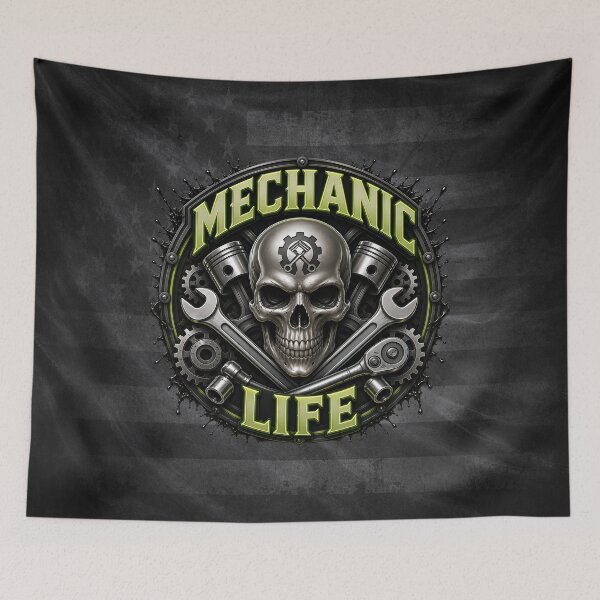 Item preview, Mechanic Life Skull Wrench Automotive Gearhead Design designed and sold by artistwill.