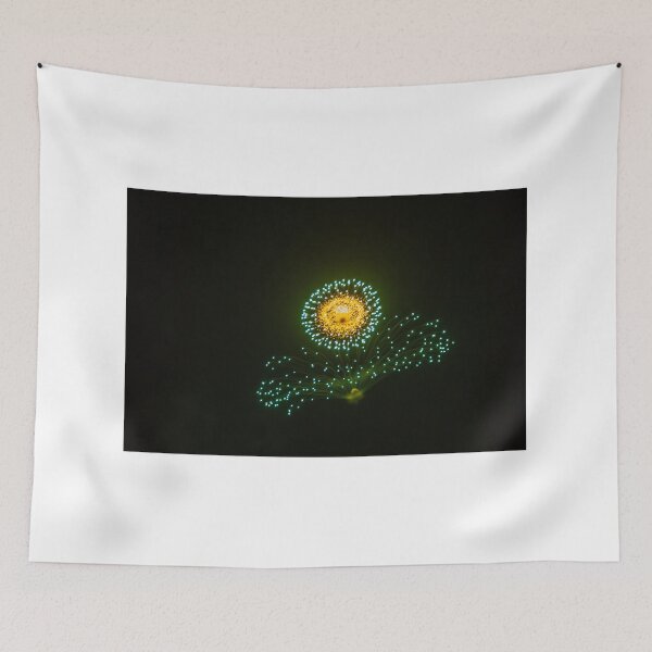Item preview, Colorful Fireworks Display Fan Burst Over Night Sky designed and sold by Nmallia.