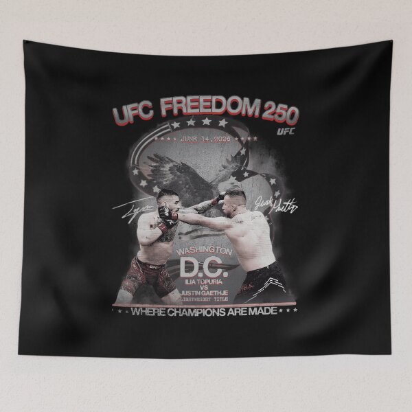 Item preview, Ilia Topuria Vs Justin Gaethje "UFC Freedom 250" Where Champions Are Made designed and sold by JeyVel.