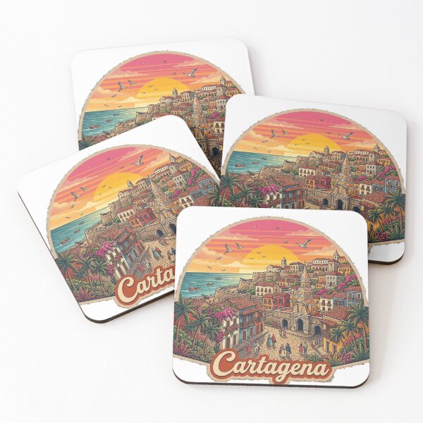 Item preview, Cartagena Vintage Retro Travel Design designed and sold by MIArt Studio.