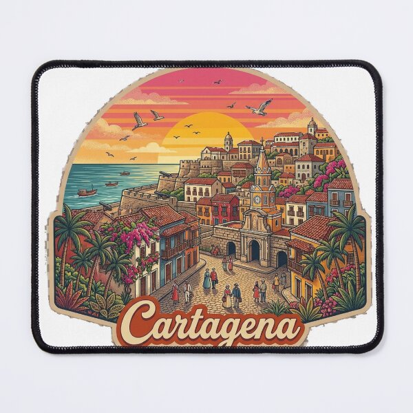 Item preview, Cartagena Vintage Retro Travel Design designed and sold by MIArt Studio.