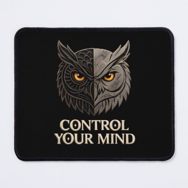 Item preview, Stoic Owl Wisdom - Control Your Mind Minimalist Art designed and sold by WildPeak Threads.